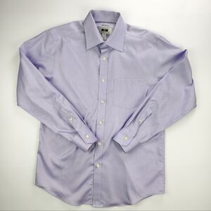Joseph Abboud Lavender Purple Dress Shirt Non-Iron 100% Cotton Classic Workwear